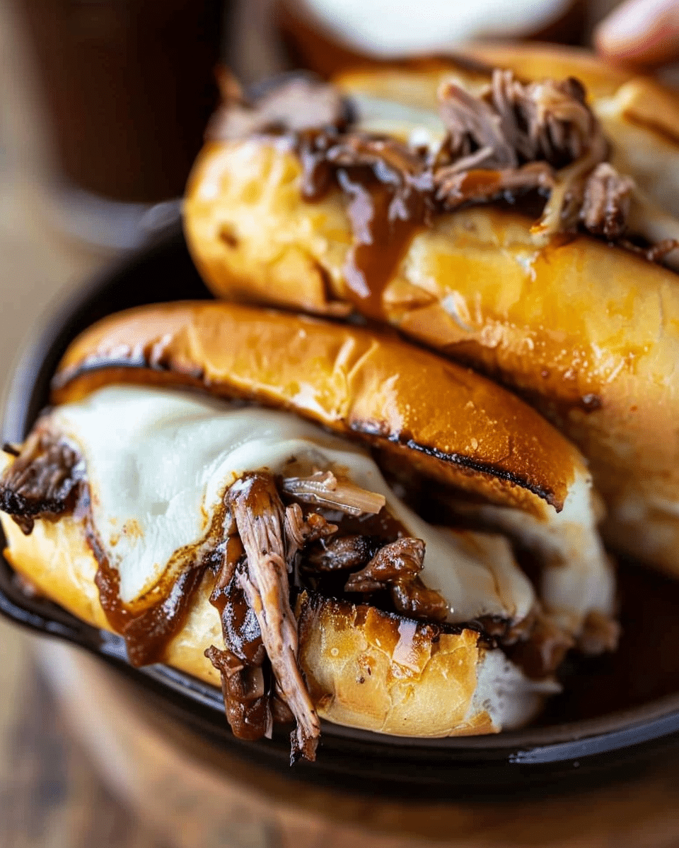 Slow Cooker French Dip Sandwiches