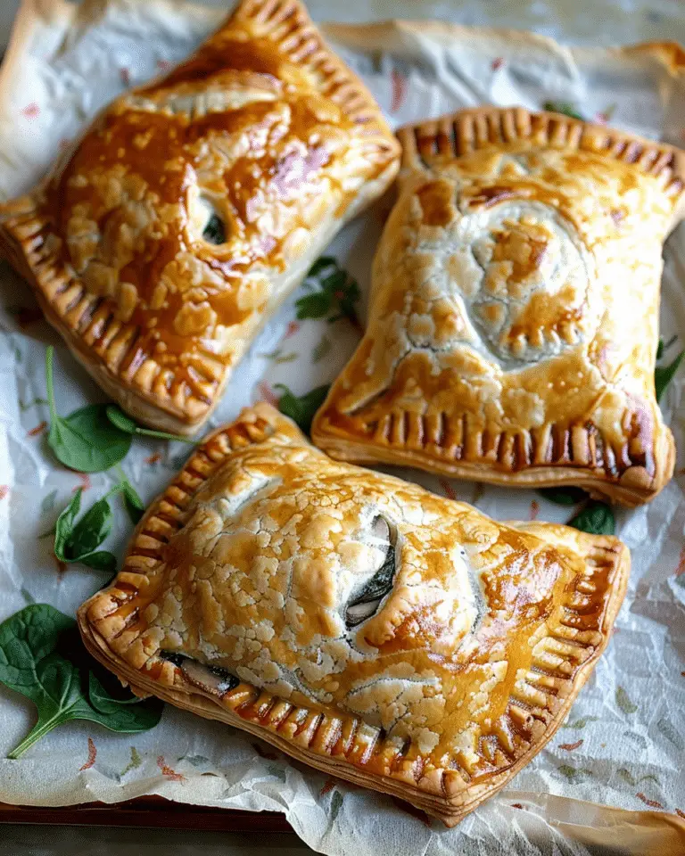 Spinach Mushroom & Cheddar Hand Pies