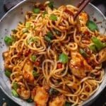 Sticky Garlic Chicken Noodles