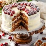 Sugared Cranberry Carrot Cake