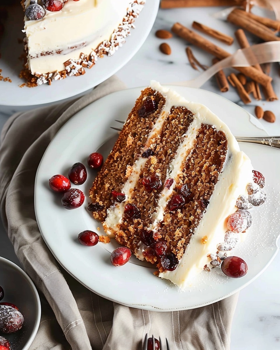 Sugared Cranberry Carrot Cake