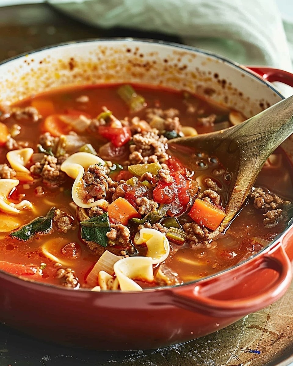 Sweet & Spicy Hamburger Soup