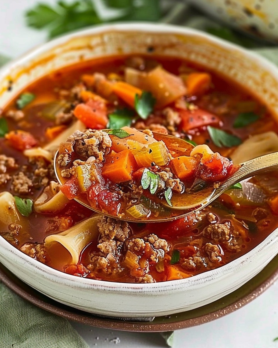 Sweet & Spicy Hamburger Soup