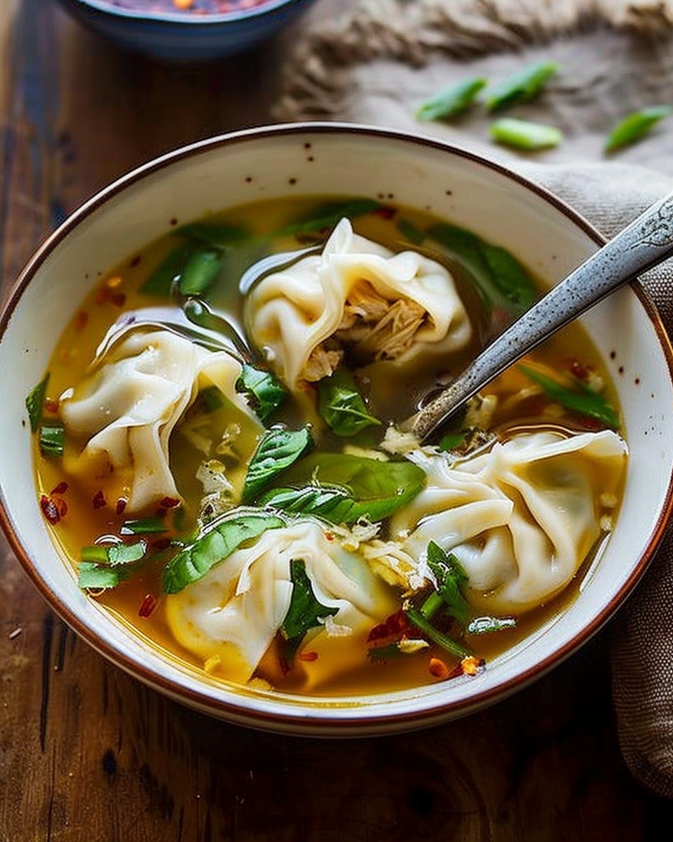 Thai Basil Chicken Wonton Soup