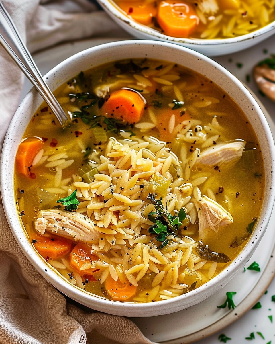Whole Chicken Orzo Soup