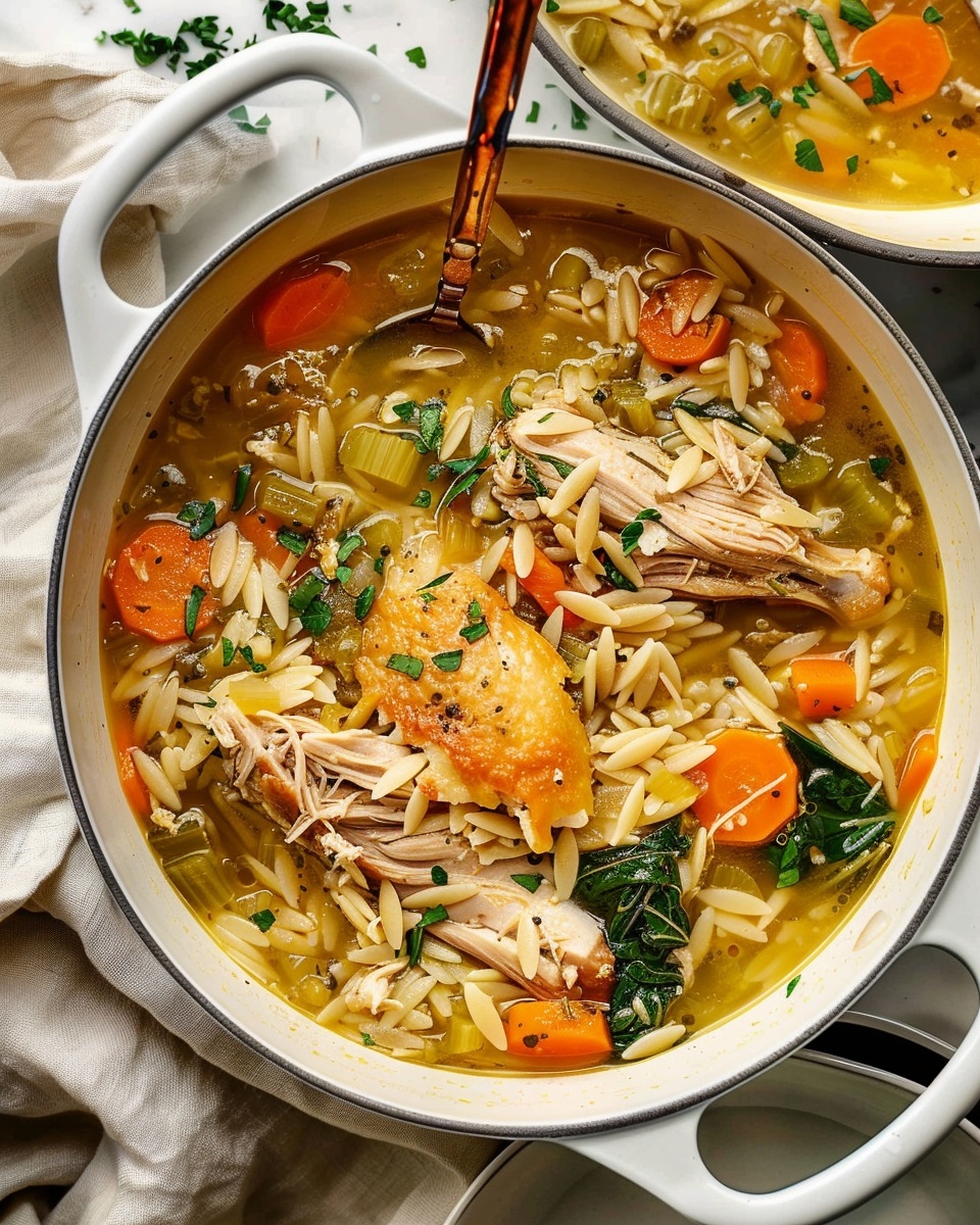 Whole Chicken Orzo Soup