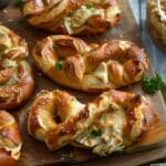 Artichoke Dip Stuffed Pretzels