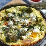 Broccoli Breakfast Bake with Eggs & Feta