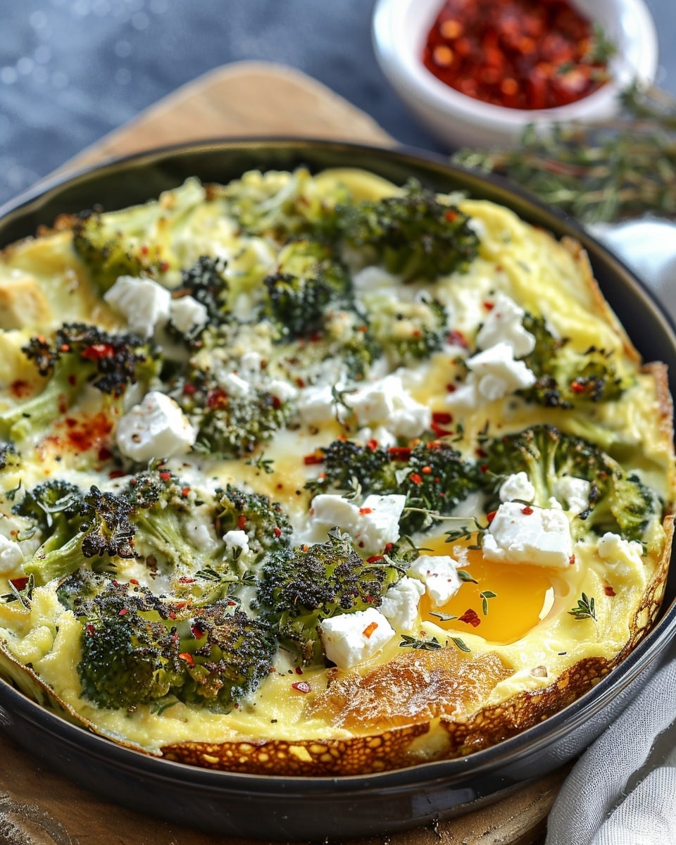 Broccoli Breakfast Bake with Eggs & Feta