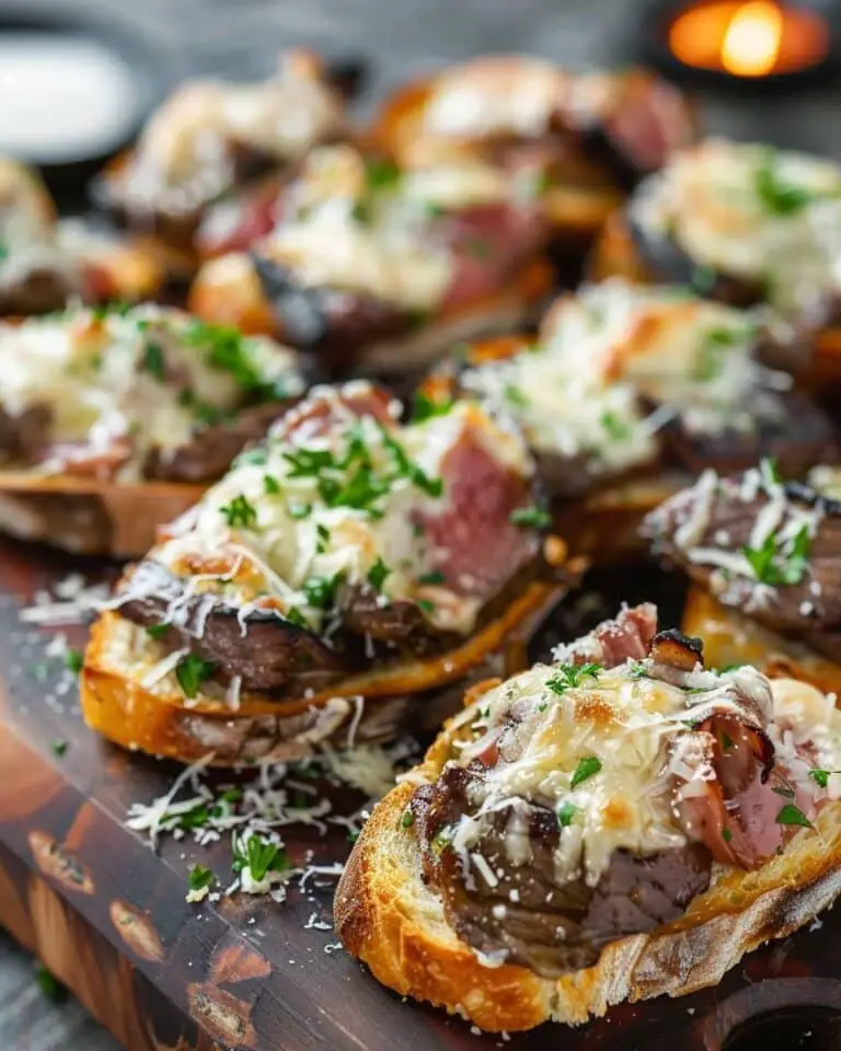 French Onion Steak Crostini