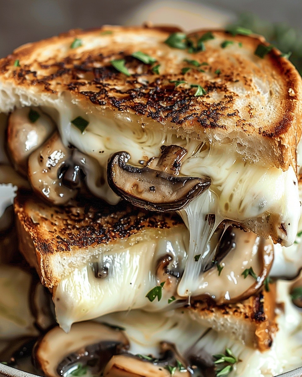 Garlic Mushroom Grilled Cheese
