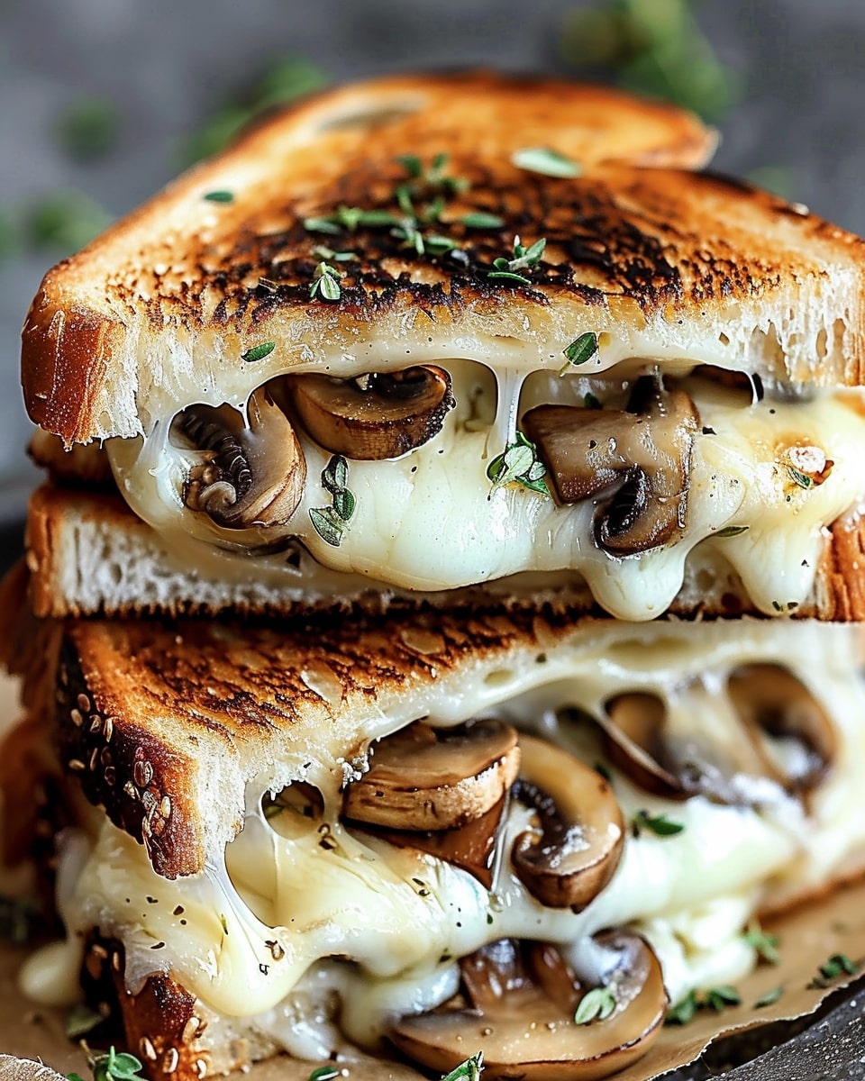 Garlic Mushroom Grilled Cheese