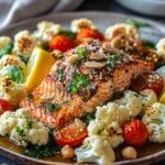 Lebanese Roast Salmon and Cauliflower Salad