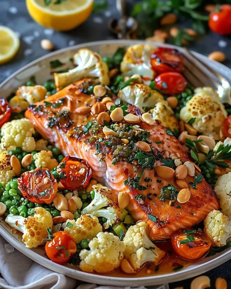 Lebanese Roast Salmon and Cauliflower Salad