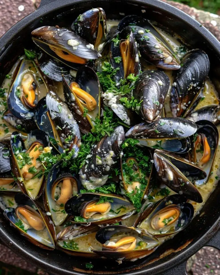 Parmesan Garlic Butter Mussels