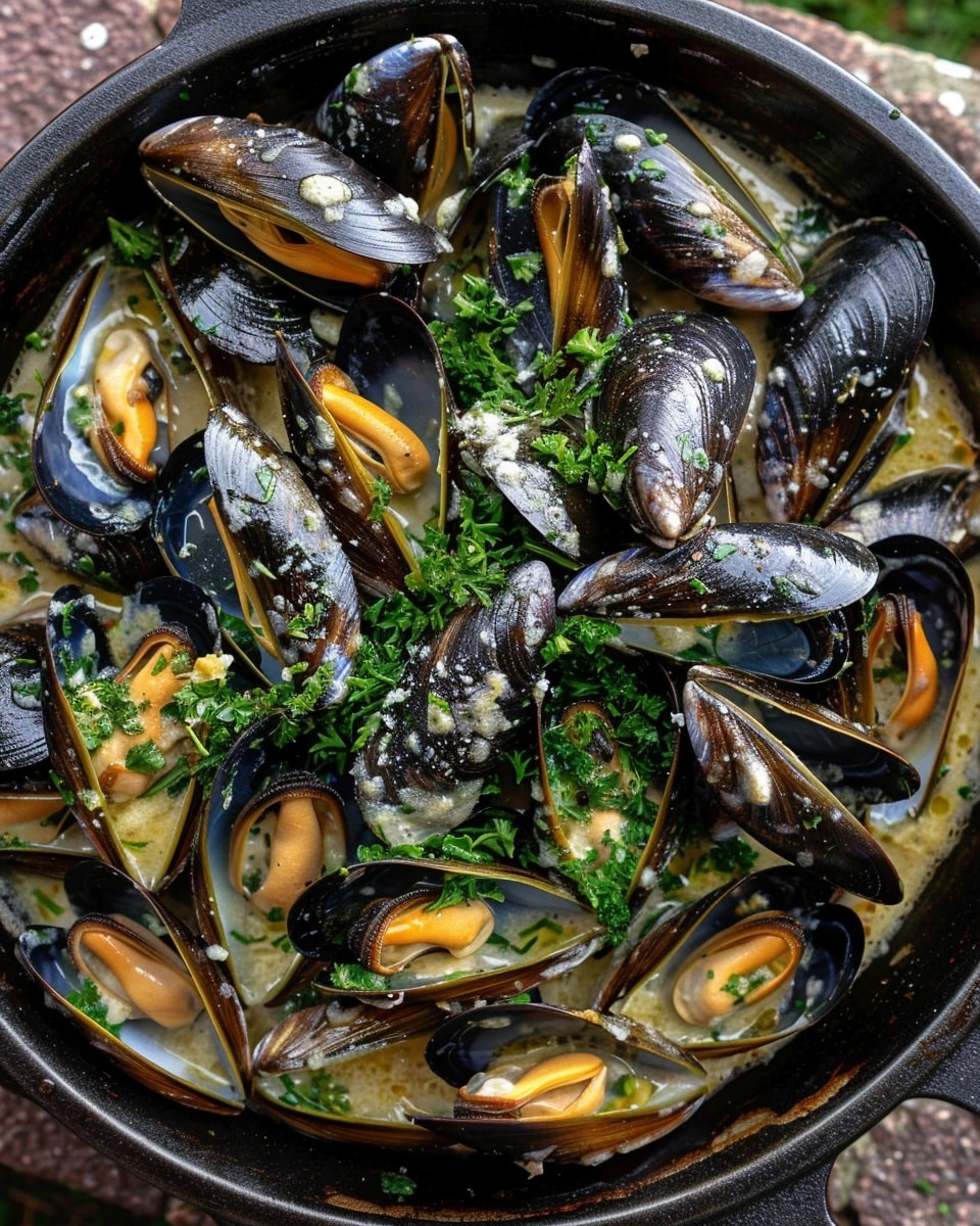 Parmesan Garlic Butter Mussels