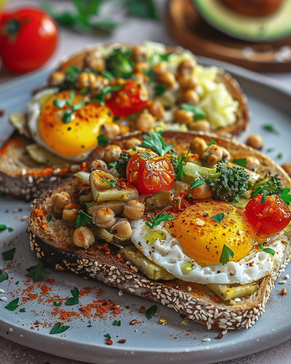 Savory Vegan Breakfast Toast : Plant-Powered & Protein-Packed