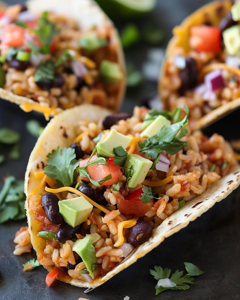 Black Bean & Rice Open-Faced Tacos