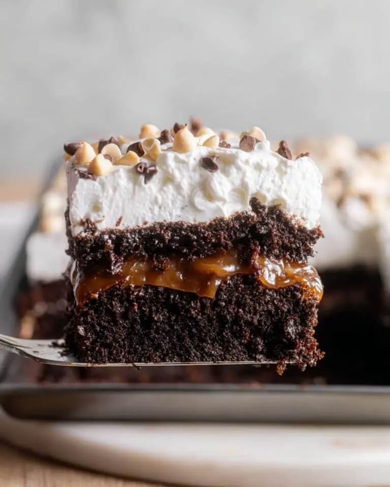 Chocolate Caramel Poke Cake