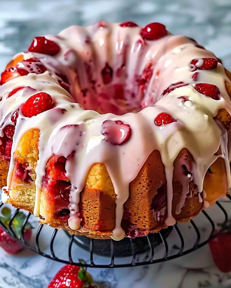 Homemade Strawberry Cream Cheese Pound Cake – A Luscious, Fruity Indulgence!