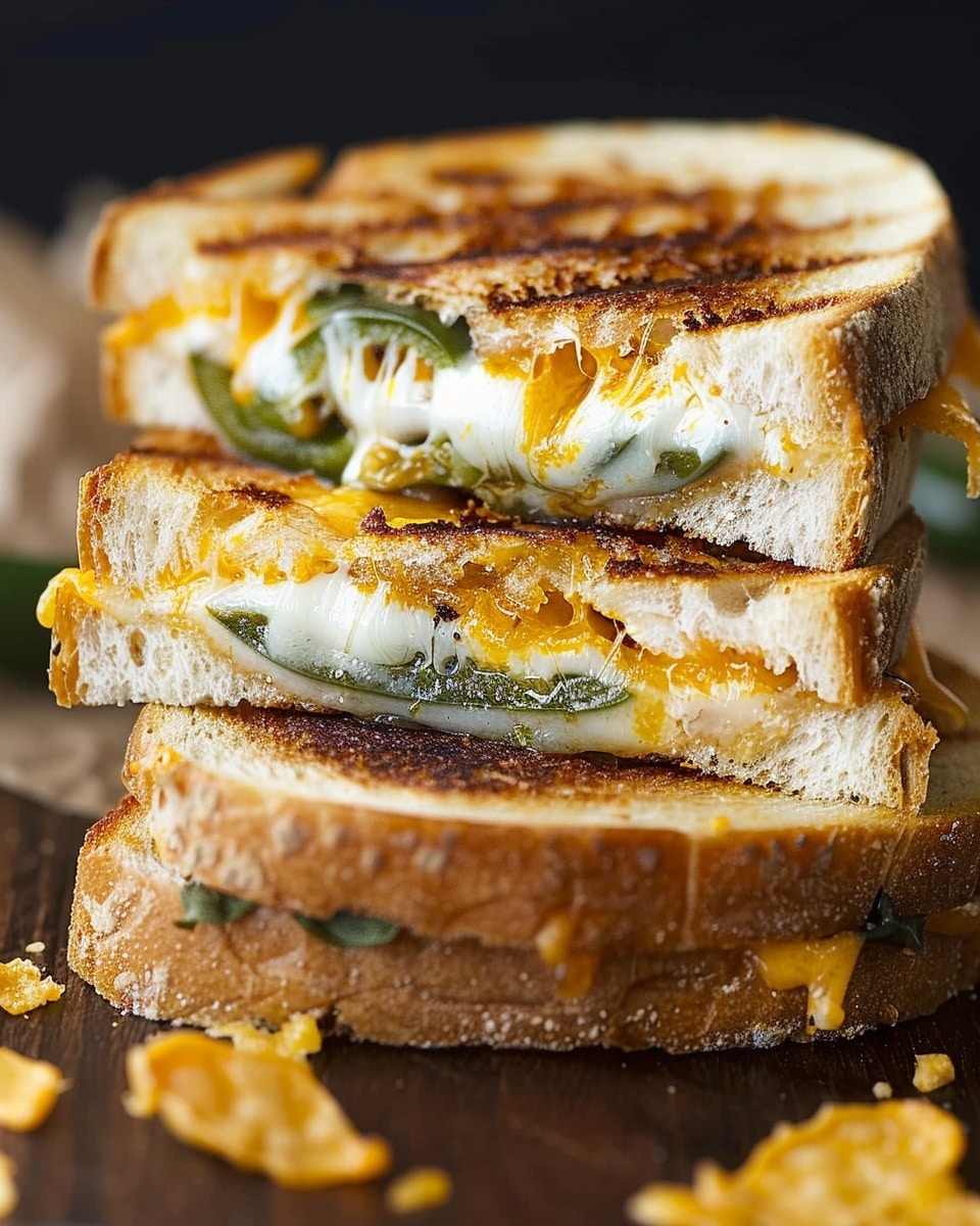 Jalapeno Popper Grilled Cheese Sandwich