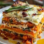 Layered Sweet Potato Butternut Squash Carrot Lasagna