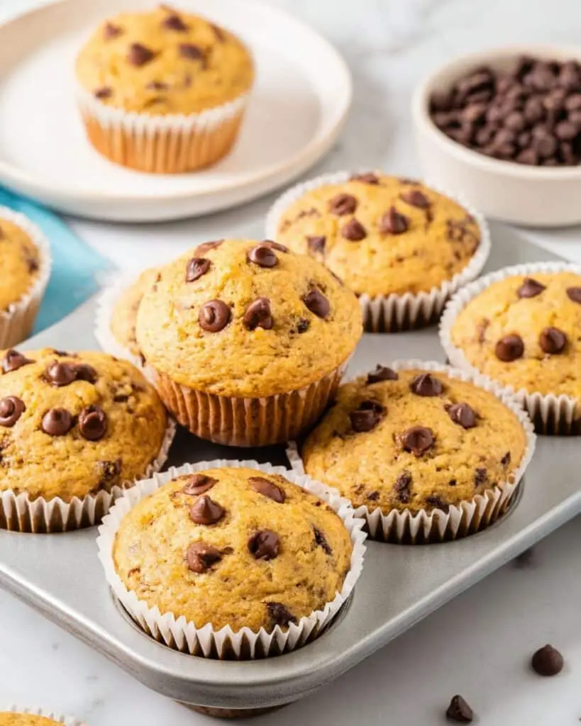 Mini Banana Chocolate Chip Muffins