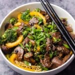 Slow Cooker Beef Tips and Vegetables