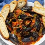 Slow Cooker Creamy Tomato Mussels