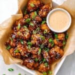 Sticky Honey Garlic Cauliflower Wings