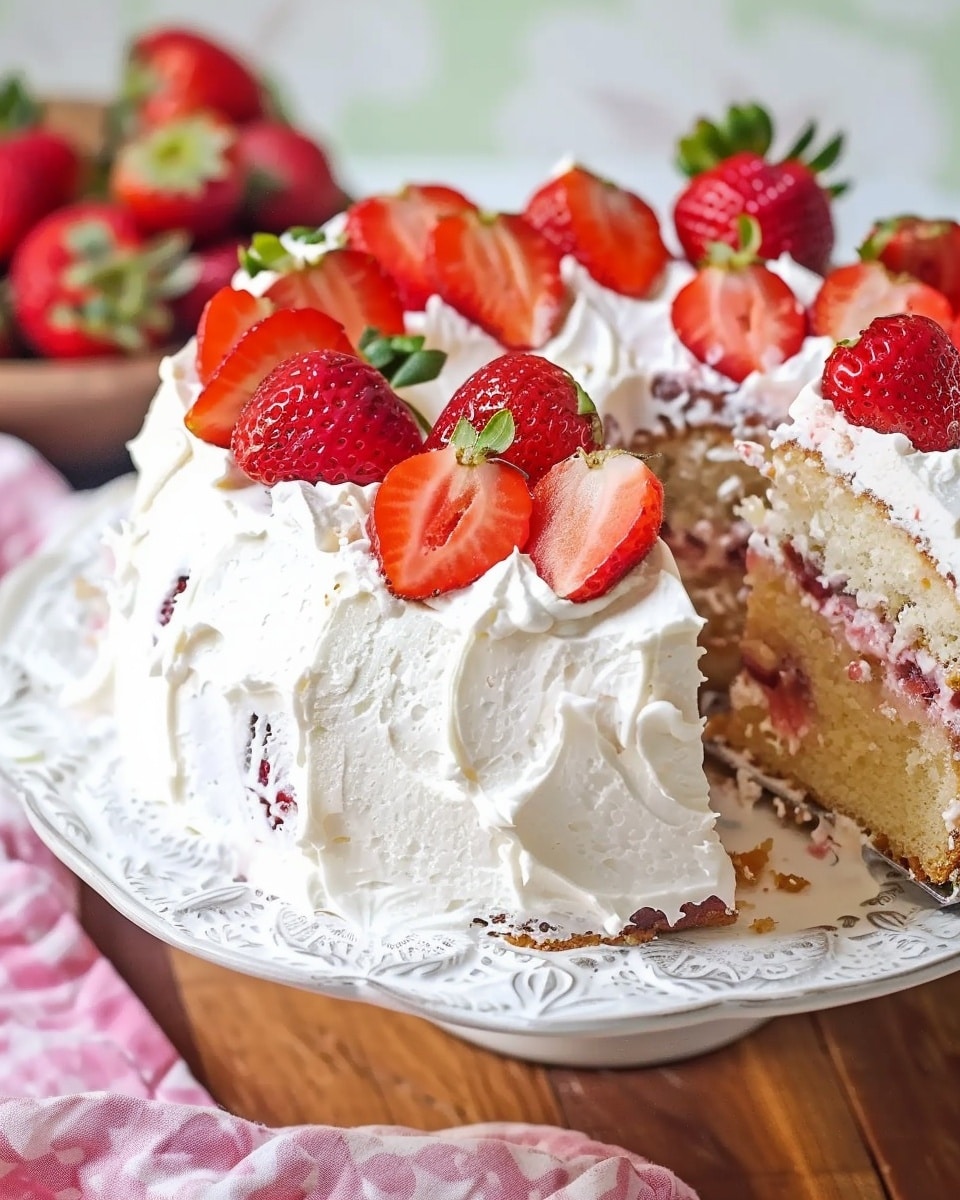 Strawberry Angel Cake