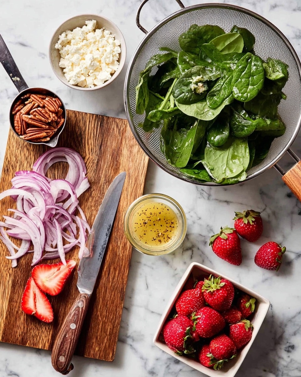 Summer Strawberry Spinach Salad