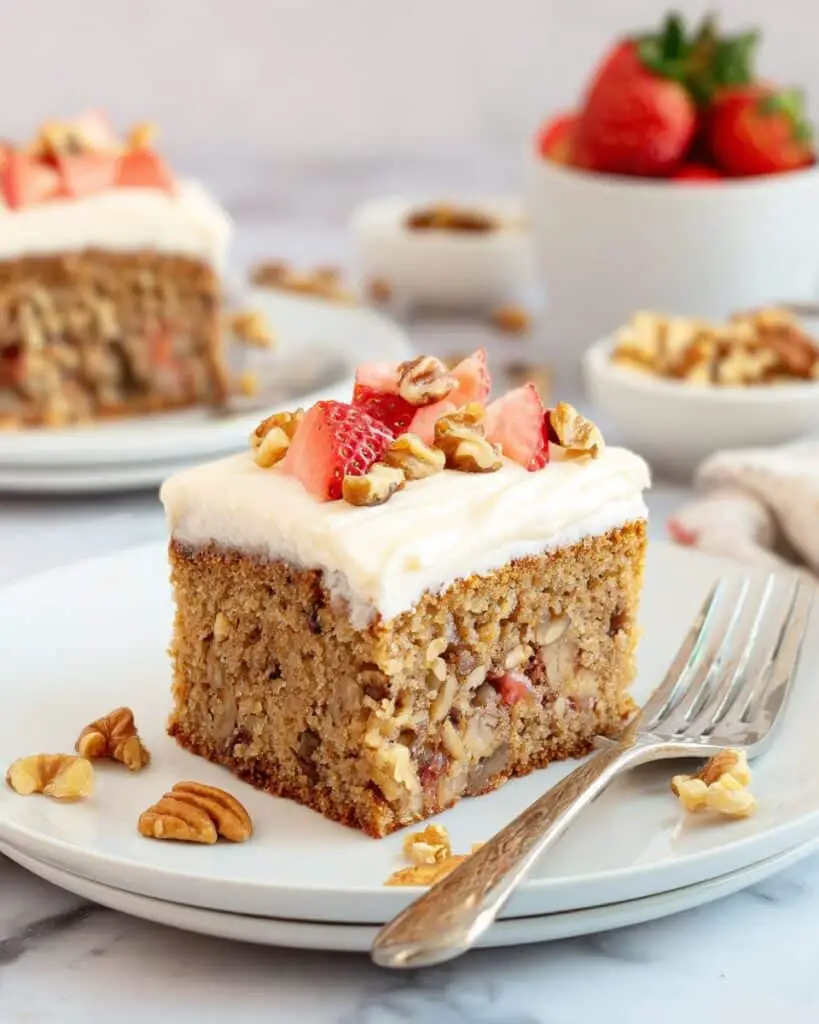 The Best Strawberry Banana Cake