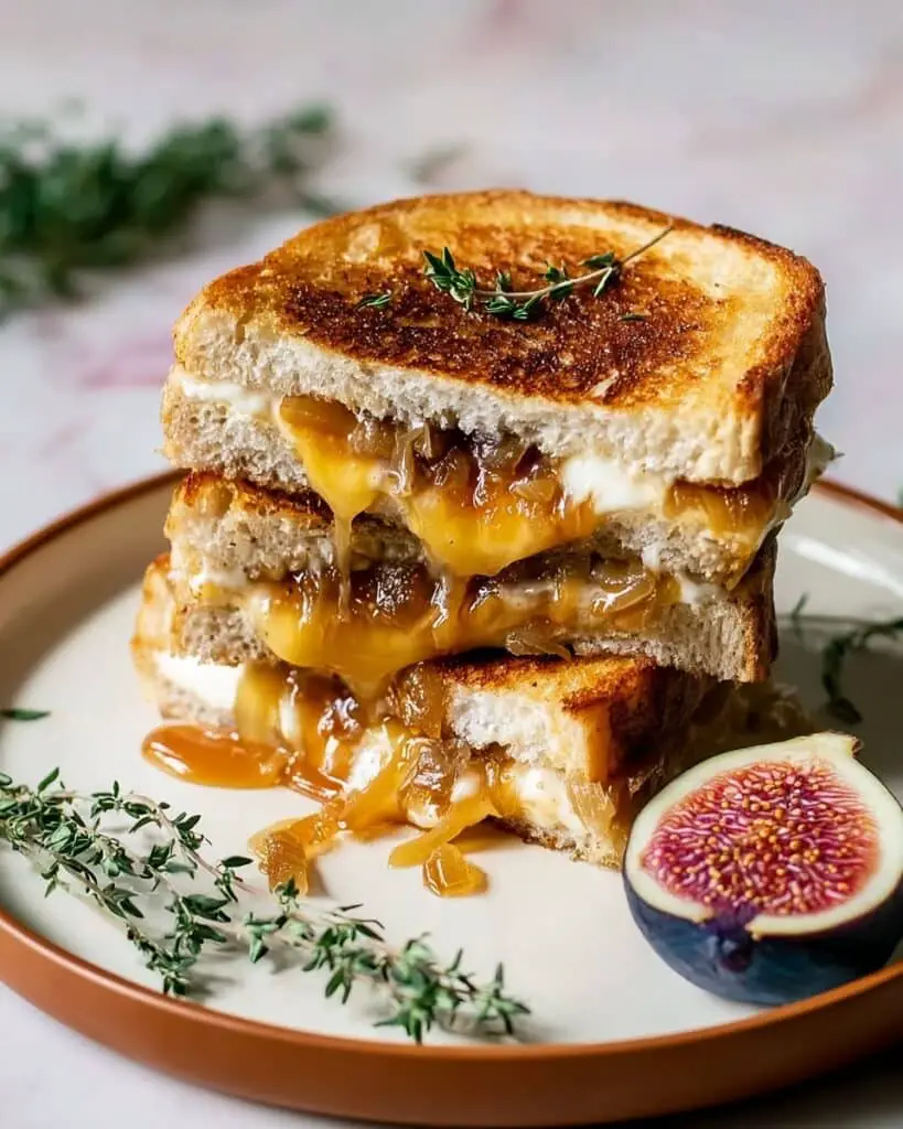 Caramelized Onion and Fig Grilled Cheese