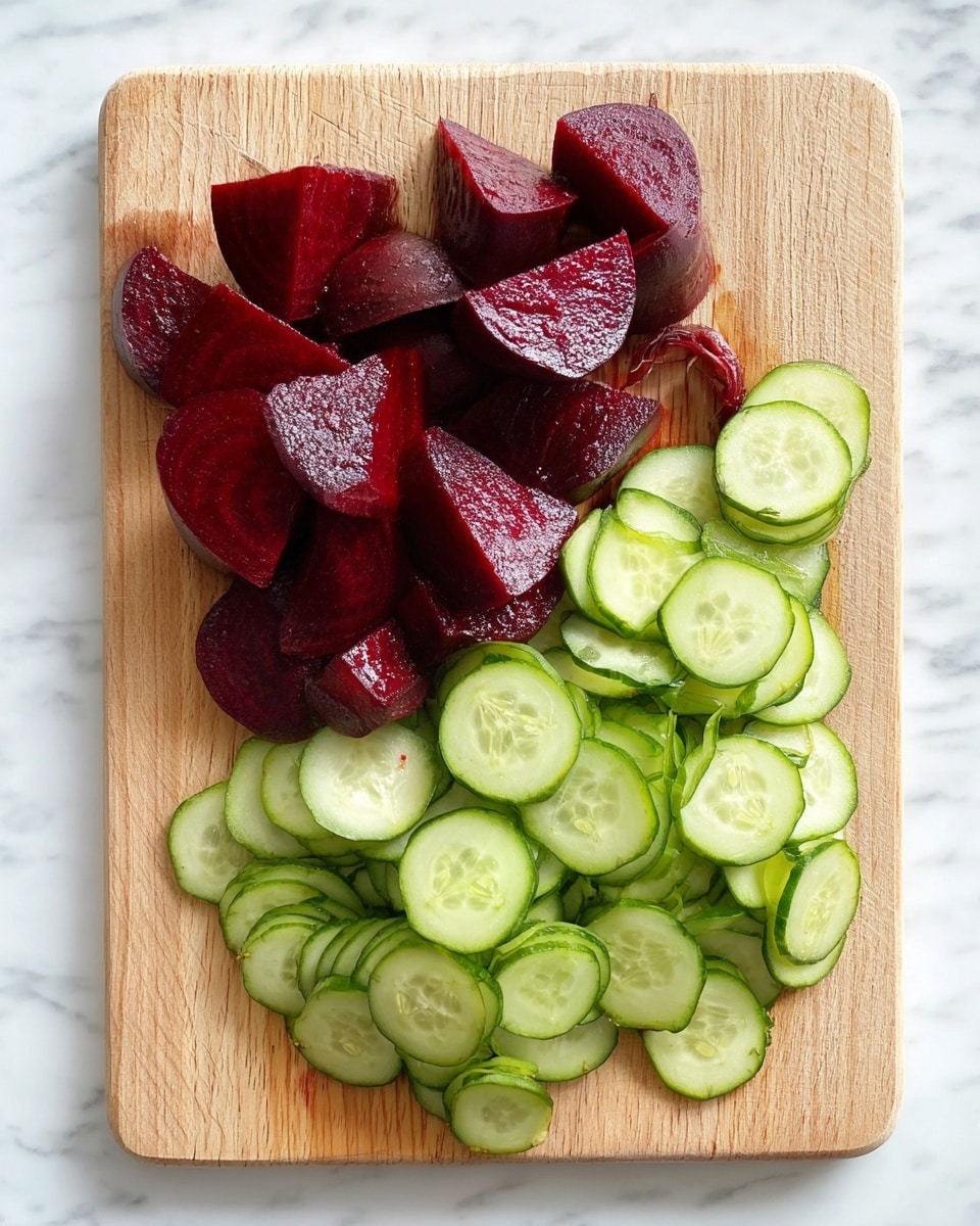 Vibrant Beet Salad with Feta and Cucumbers for Fresh Flavor!