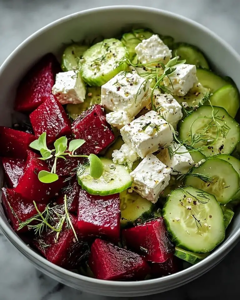 Vibrant Beet Salad with Feta and Cucumbers for Fresh Flavor!