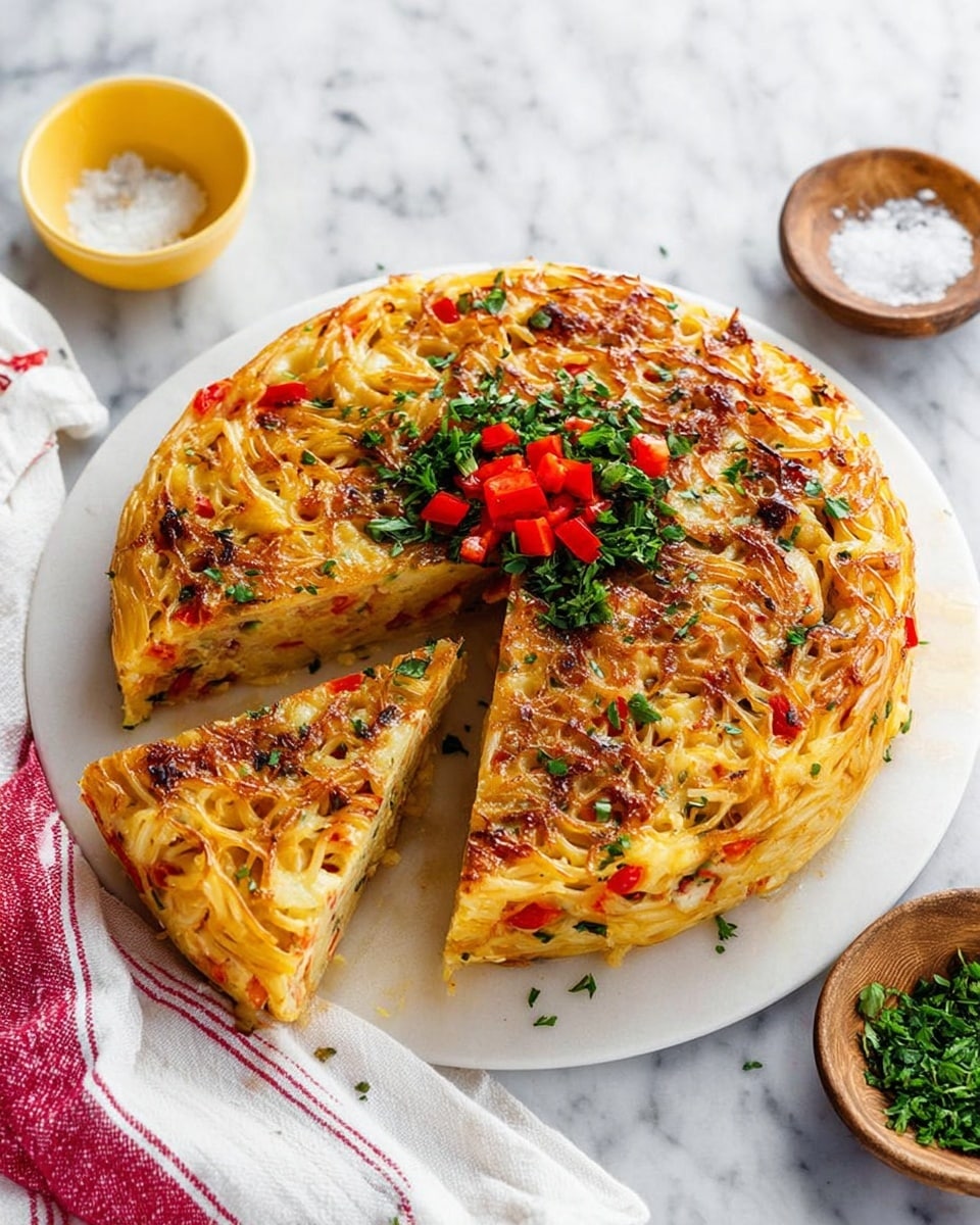 Leftover Spaghetti Pasta Frittata