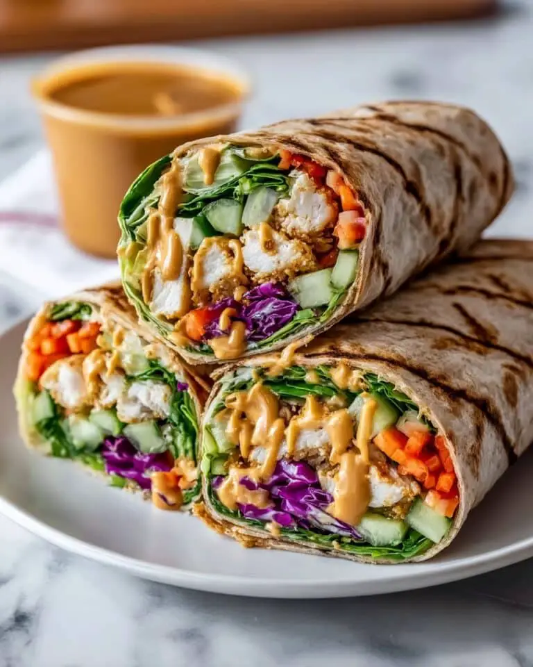 Thai Peanut Chicken Wraps