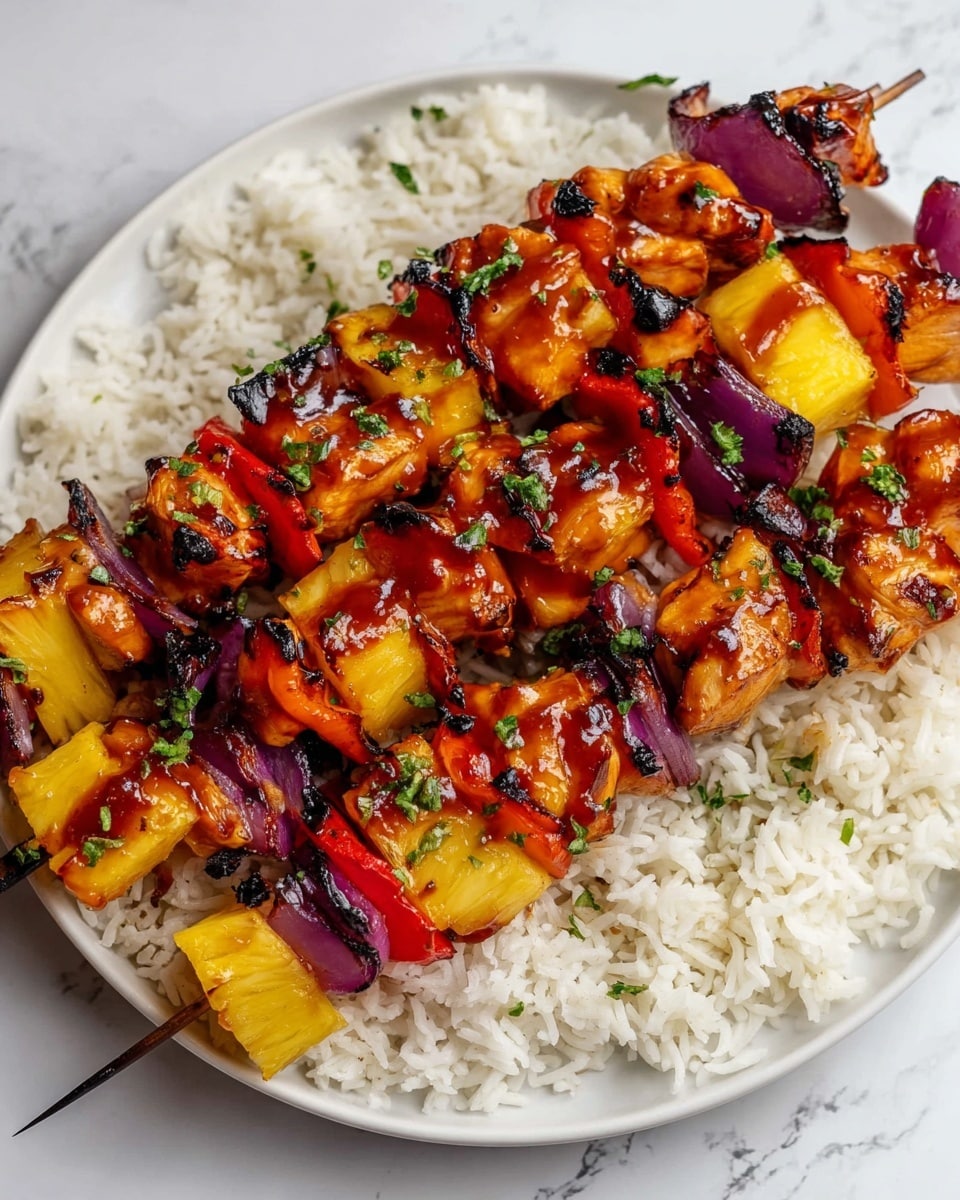 Baked Pineapple Chicken Kabobs