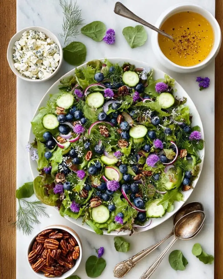 Blueberry Arugula Herb Salad