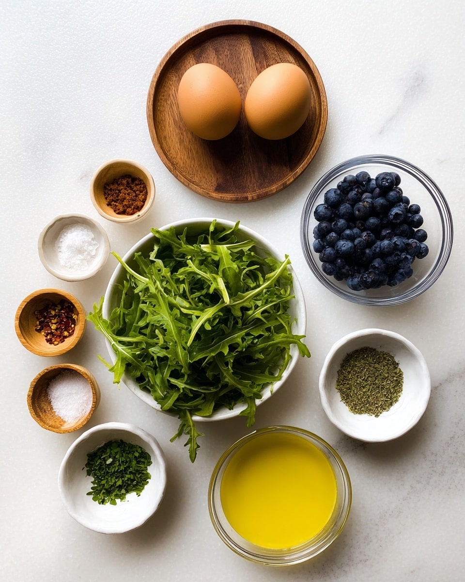 Blueberry Arugula Herb Salad