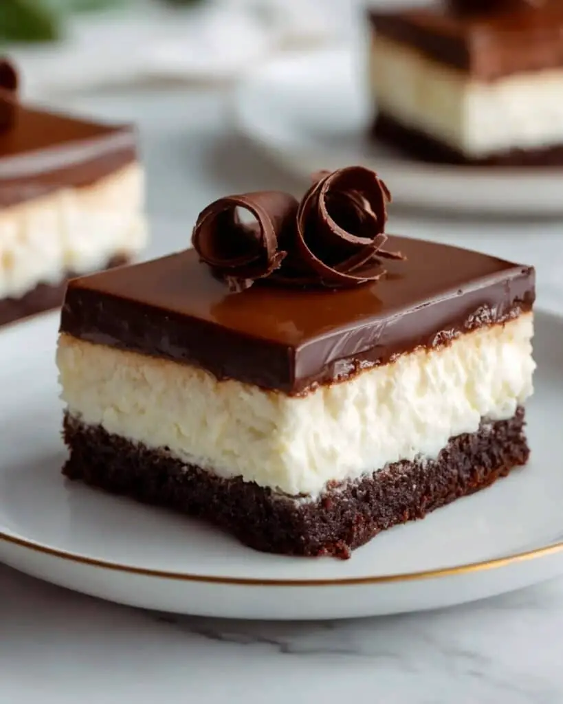 Chocolate Vanilla Cream Pie Bars Recipe