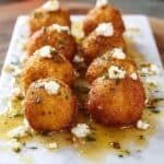 Crispy Goat Cheese Poppers with Honey