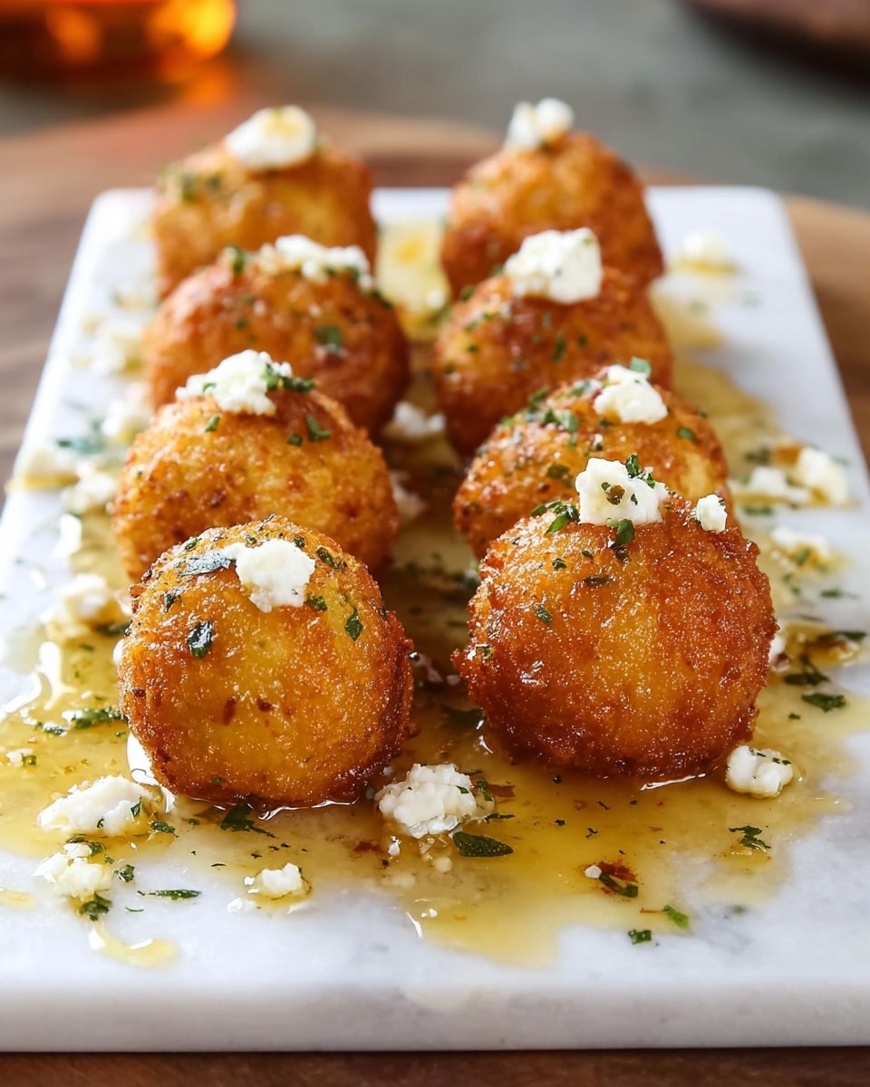 Crispy Goat Cheese Poppers with Honey