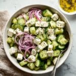 Cucumber Feta Salad with Lemon Greek Vinaigrette