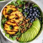 Grilled Pineapple Salad + Creamy Citrus Dressing