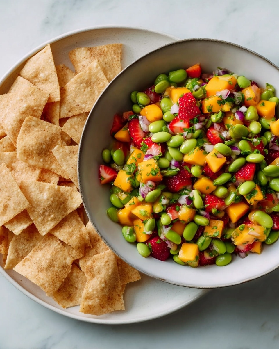 Mango Strawberry Avocado Edamame Salsa