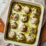 Pesto Baked Turkey Meatballs