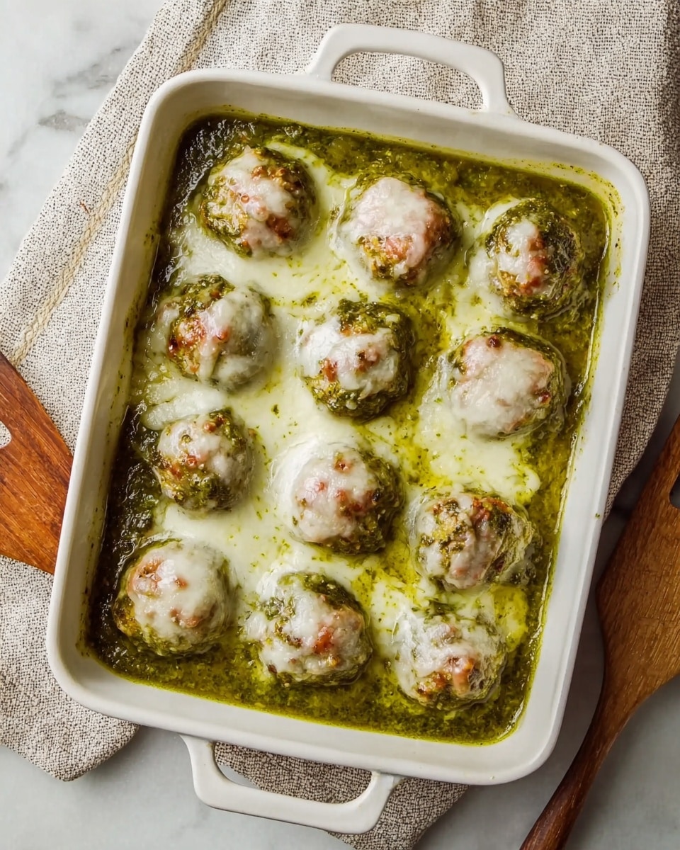 Pesto Baked Turkey Meatballs