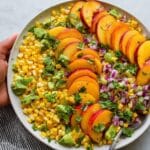Sweet Corn Salad with Peaches